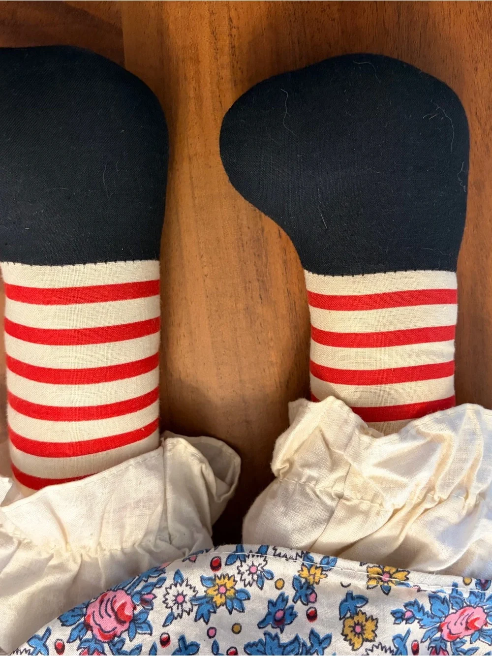 Raggedy Ann 32 inches with RARE pocket square 1960´s knickerbocker doll